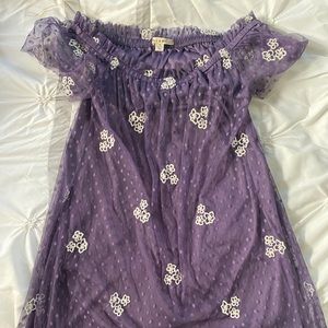 Purple shoulder dress